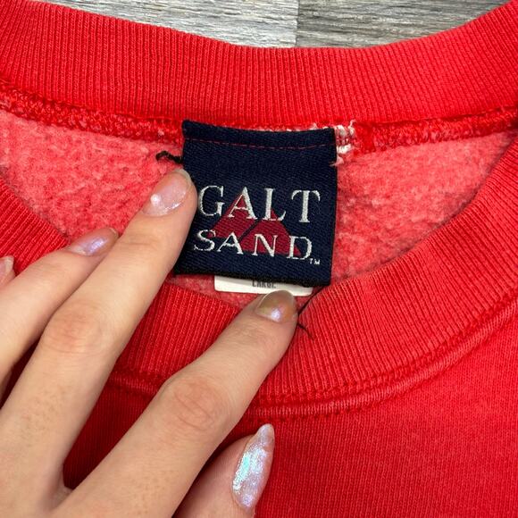 Vintage 90s Galt Sand Ohio State Buckeyes Women L Embroidered Cropped Sweatshirt - Picture 5 of 12